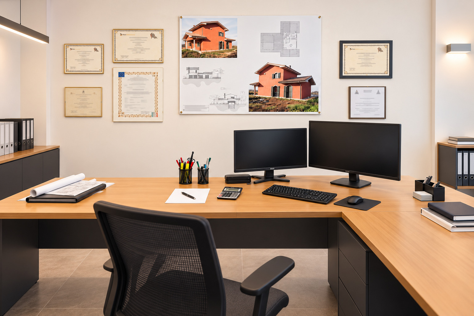 Studio SDS — doppia postazione CAD con certificazioni